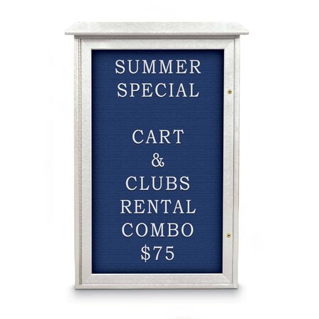 United Visual Products Indoor Enclosed Combo Board, 72"x36", White Frame/Grey & Black UVCB7236W-GREY-BLACK